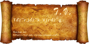 Törjék Virág névjegykártya